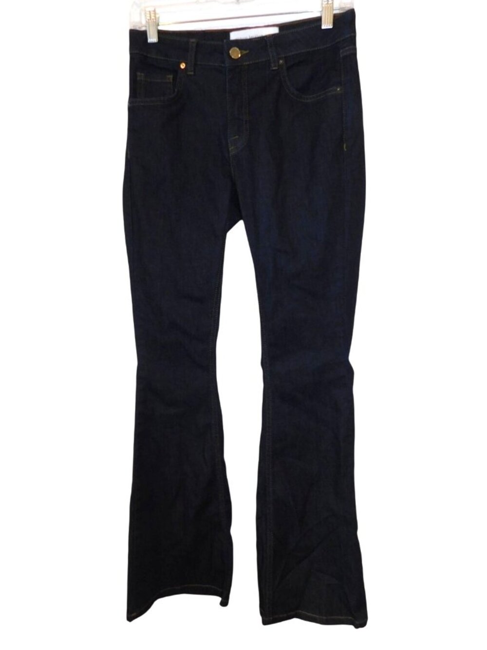 Victoria Beckham Women's Size 26 Dark Wash Flare Jeans Designer Denim Y2K Luxe